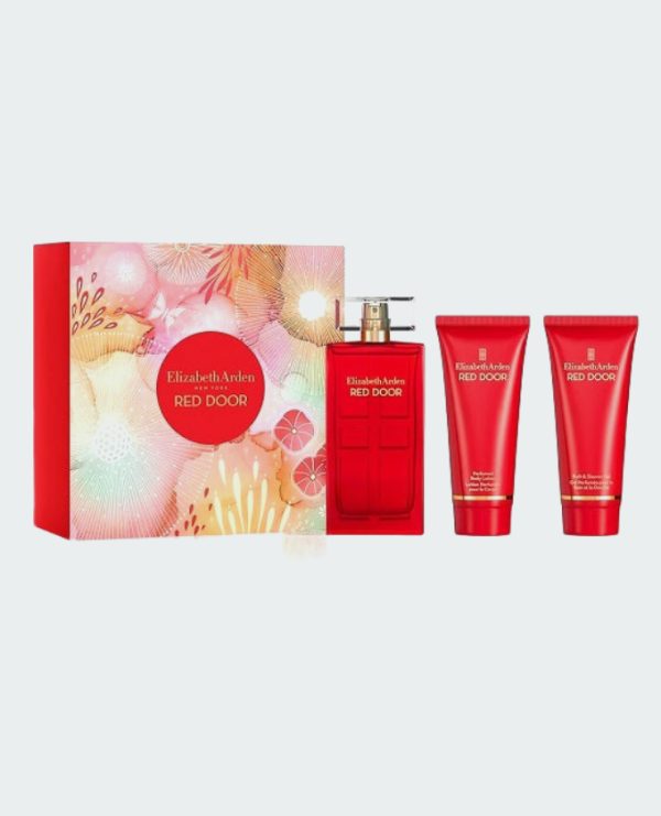 حزمة Elizabeth Arden Red Door 100ml EDT + 100ml Body Lotion + 100ml Bath & Shower Gel Gift Set