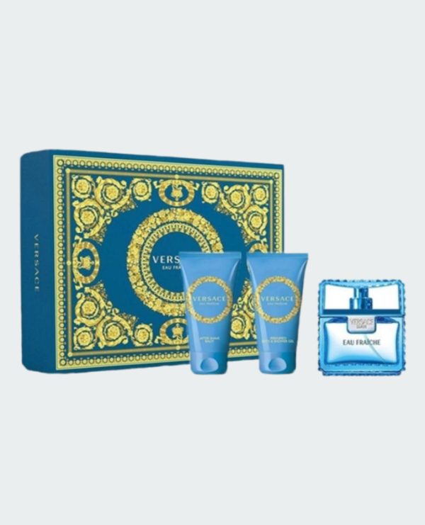 حزمة عطور Versace Eau Fraiche (EDT 50ml + AS Balm 50ml + Shower Gel 50ml)